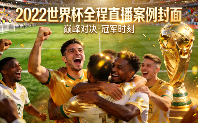2022世界杯全程直播案例封面 - 世界杯决赛现场，球员庆祝画面